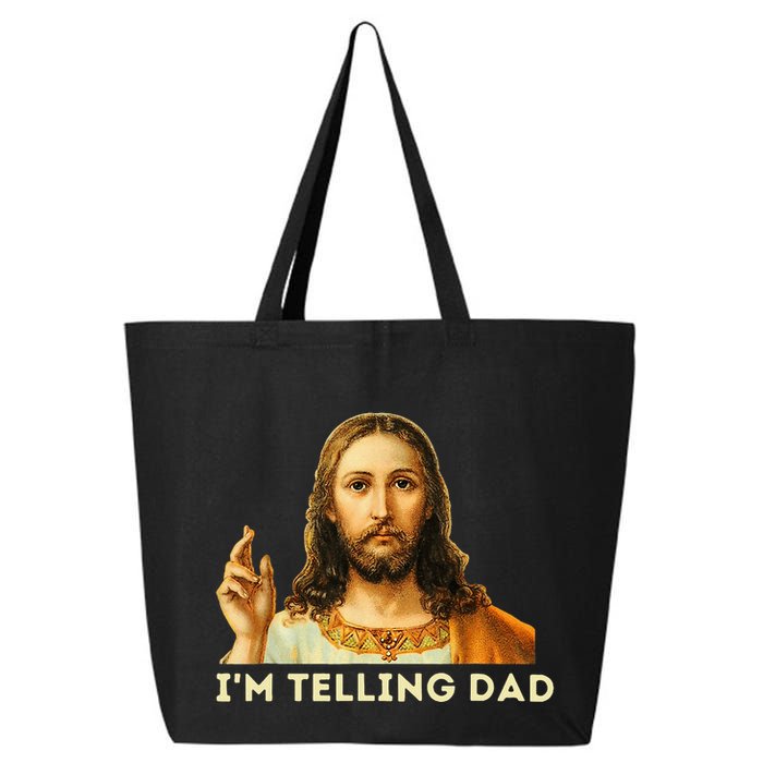 IM Telling Dad Religious Christian Jesus Meme 25L Jumbo Tote