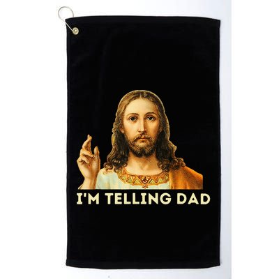 IM Telling Dad Religious Christian Jesus Meme Golf Towel