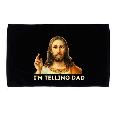 IM Telling Dad Religious Christian Jesus Meme Microfiber Hand Towel