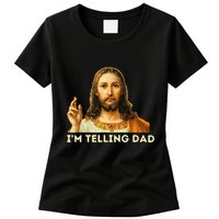 IM Telling Dad Religious Christian Jesus Meme Womens T-Shirt