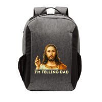 IM Telling Dad Religious Christian Jesus Meme Vector Backpack