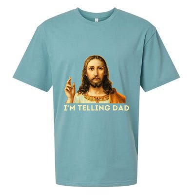 IM Telling Dad Religious Christian Jesus Meme Sueded Cloud Jersey T-Shirt