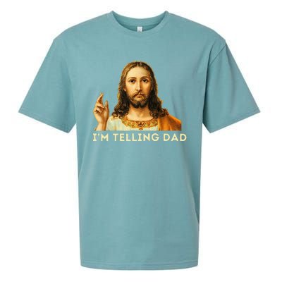 IM Telling Dad Religious Christian Jesus Meme Sueded Cloud Jersey T-Shirt