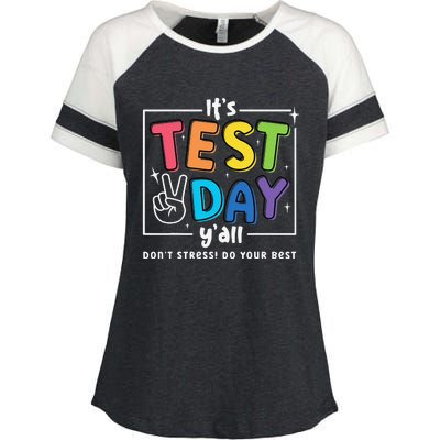 It's Test Day Y'all Funny Testing Coordinator For Teachers Enza Ladies Jersey Colorblock Tee