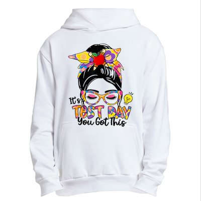 ItS Test Day You Got This Messy Bun Teacher Testing Exam Urban Pullover Hoodie