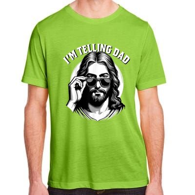 IM Telling Dad Funny Religious Christian Jesus Meme Adult ChromaSoft Performance T-Shirt