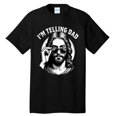 IM Telling Dad Funny Religious Christian Jesus Meme Tall T-Shirt