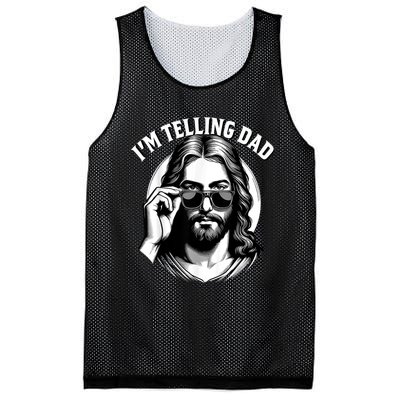 IM Telling Dad Funny Religious Christian Jesus Meme Mesh Reversible Basketball Jersey Tank