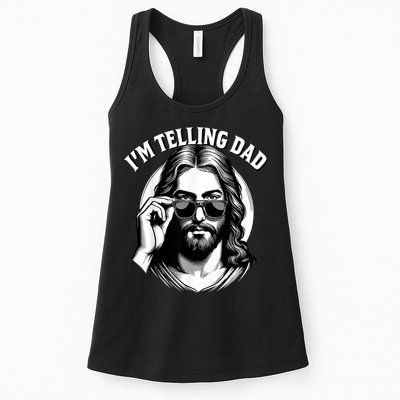 IM Telling Dad Funny Religious Christian Jesus Meme Womens Tank Top