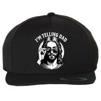 IM Telling Dad Funny Religious Christian Jesus Meme Wool Snapback Cap