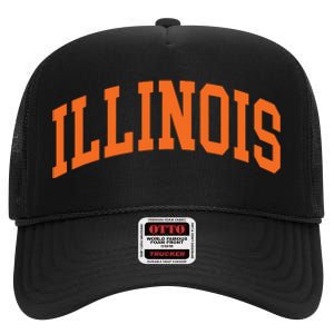 Illinois Throwback Design Classic High Crown Mesh Back Trucker Hat