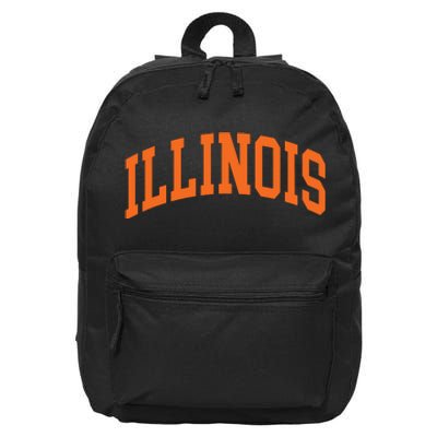 Illinois Throwback Design Classic 16 in Basic Backpack