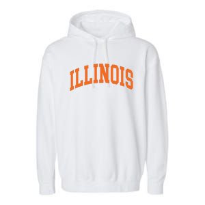 Illinois Throwback Design Classic Garment-Dyed Fleece Hoodie