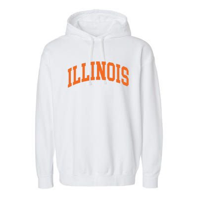 Illinois Throwback Design Classic Garment-Dyed Fleece Hoodie