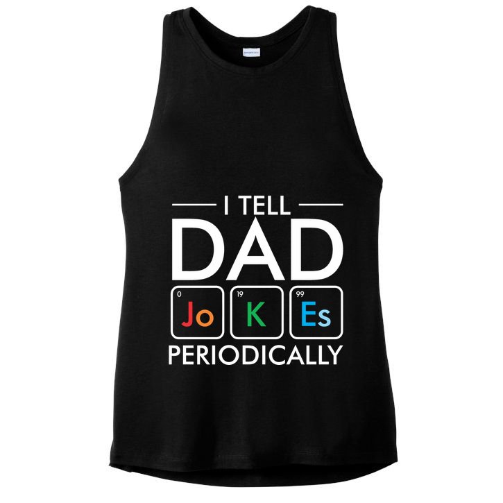 I Tell Dad Jokes Periodically Ladies PosiCharge Tri-Blend Wicking Tank