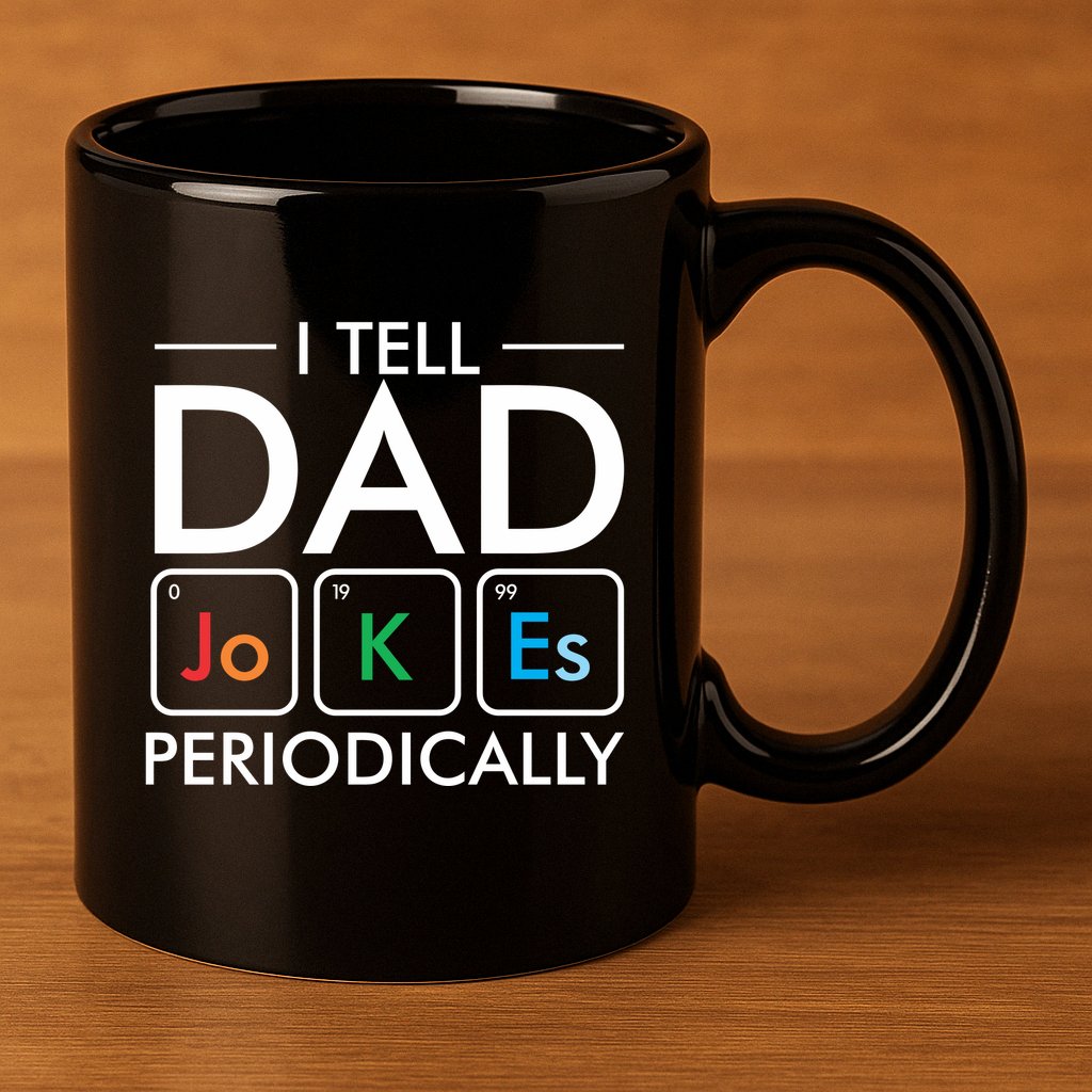 I Tell Dad Jokes Periodically 11oz C Handle Ceramic Mug