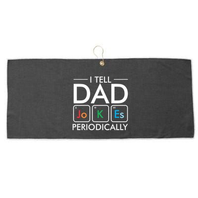 I Tell Dad Jokes Periodically Large Microfiber Waffle Golf Towel