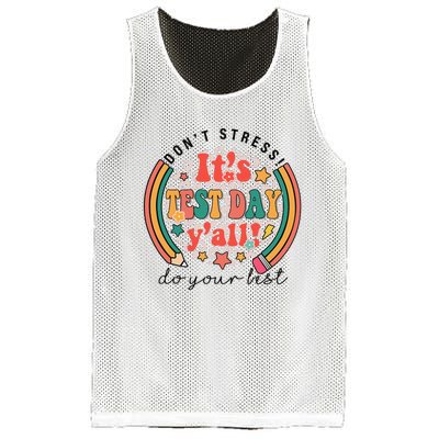 It's Test Day Y'all Funny Testing Day For Teacher Student Mesh Reversible Basketball Jersey Tank