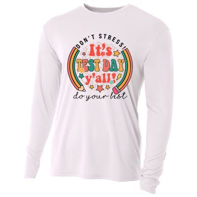 It's Test Day Y'all Funny Testing Day For Teacher Student Cooling Performance Long Sleeve Crew