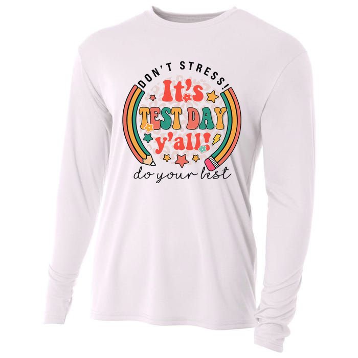 It's Test Day Y'all Funny Testing Day For Teacher Student Cooling Performance Long Sleeve Crew