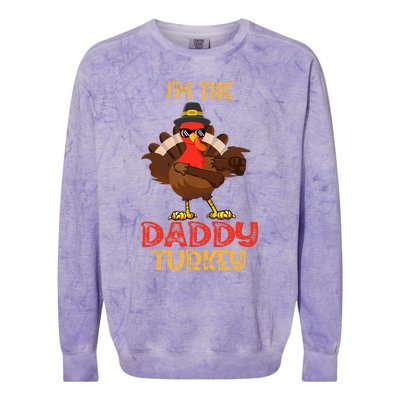 I'm The Daddy Turkey Cool Happy Thanksgiving Thankful Funny Colorblast Crewneck Sweatshirt