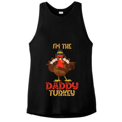 I'm The Daddy Turkey Cool Happy Thanksgiving Thankful Funny Ladies PosiCharge Tri-Blend Wicking Tank