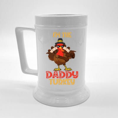 I'm The Daddy Turkey Cool Happy Thanksgiving Thankful Funny Beer Stein