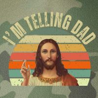 Im Telling Dad Funny Religious Christian Jesus Legacy Tie Dye Trucker Hat