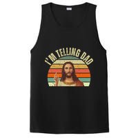 Im Telling Dad Funny Religious Christian Jesus PosiCharge Competitor Tank