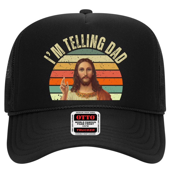Im Telling Dad Funny Religious Christian Jesus Trucker Hat