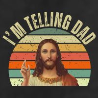 Im Telling Dad Funny Religious Christian Jesus Trucker Hat