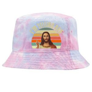 Im Telling Dad Funny Religious Christian Jesus Tie-Dyed Bucket Hat