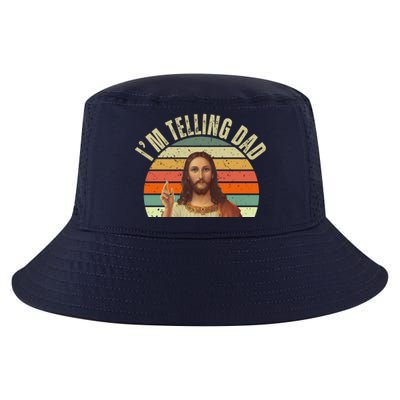 Im Telling Dad Funny Religious Christian Jesus Cool Comfort Performance Bucket Hat