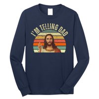 Im Telling Dad Funny Religious Christian Jesus Long Sleeve Shirt