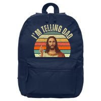 Im Telling Dad Funny Religious Christian Jesus 16 in Basic Backpack