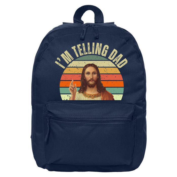 Im Telling Dad Funny Religious Christian Jesus 16 in Basic Backpack