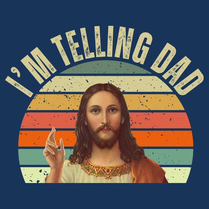 Im Telling Dad Funny Religious Christian Jesus 16 in Basic Backpack
