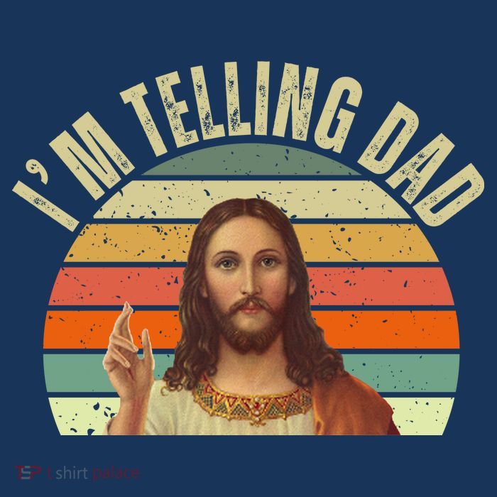 Im Telling Dad Funny Religious Christian Jesus Magnet