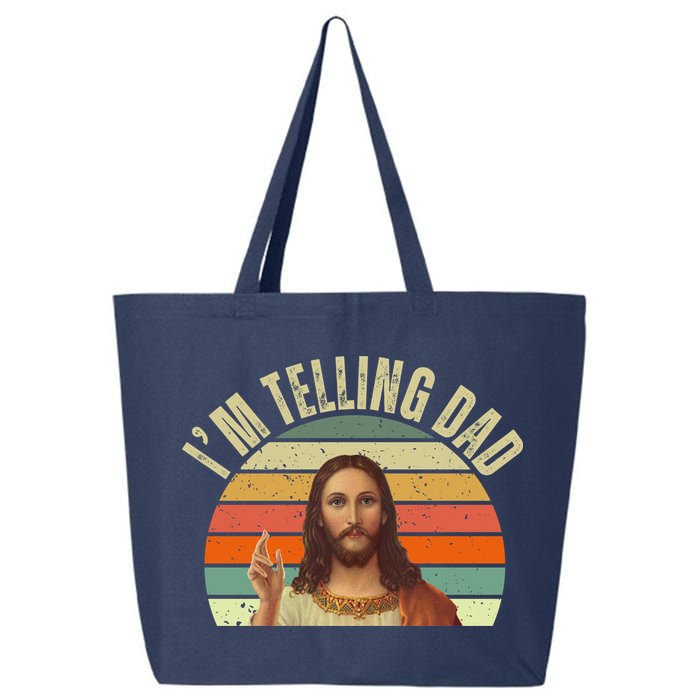 Im Telling Dad Funny Religious Christian Jesus 25L Jumbo Tote