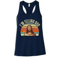 Im Telling Dad Funny Religious Christian Jesus Womens Tank Top