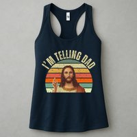 Im Telling Dad Funny Religious Christian Jesus Womens Tank Top