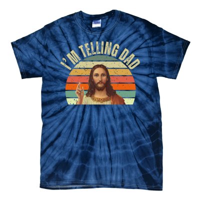 Im Telling Dad Funny Religious Christian Jesus Tie-Dye T-Shirt