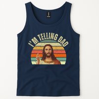 Im Telling Dad Funny Religious Christian Jesus Tank Top