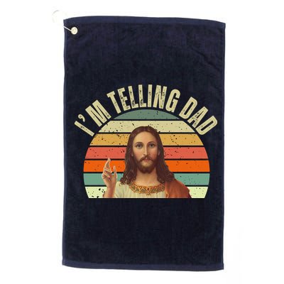 Im Telling Dad Funny Religious Christian Jesus Golf Towel
