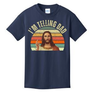 Im Telling Dad Funny Religious Christian Jesus Kids T-Shirt