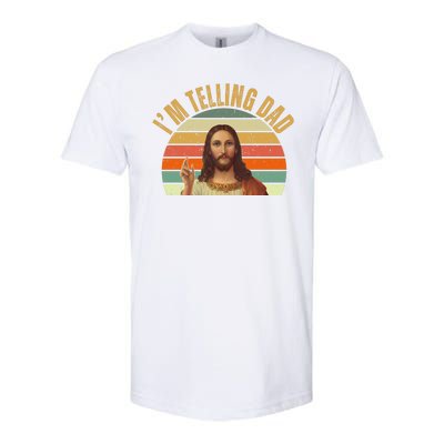 Im Telling Dad Funny Religious Christian Jesus Softstyle CVC T-Shirt