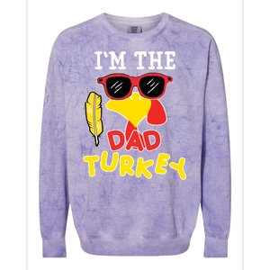 Im The Dad Turkey Funny Thanksgiving Colorblast Crewneck Sweatshirt