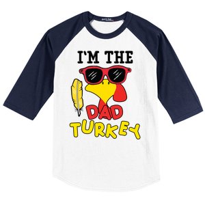 Im The Dad Turkey Funny Thanksgiving Baseball Sleeve Shirt