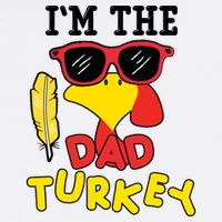 Im The Dad Turkey Funny Thanksgiving Cooling Performance Crew T-Shirt