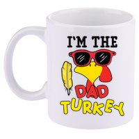 Im The Dad Turkey Funny Thanksgiving 11oz C Handle Ceramic Mug